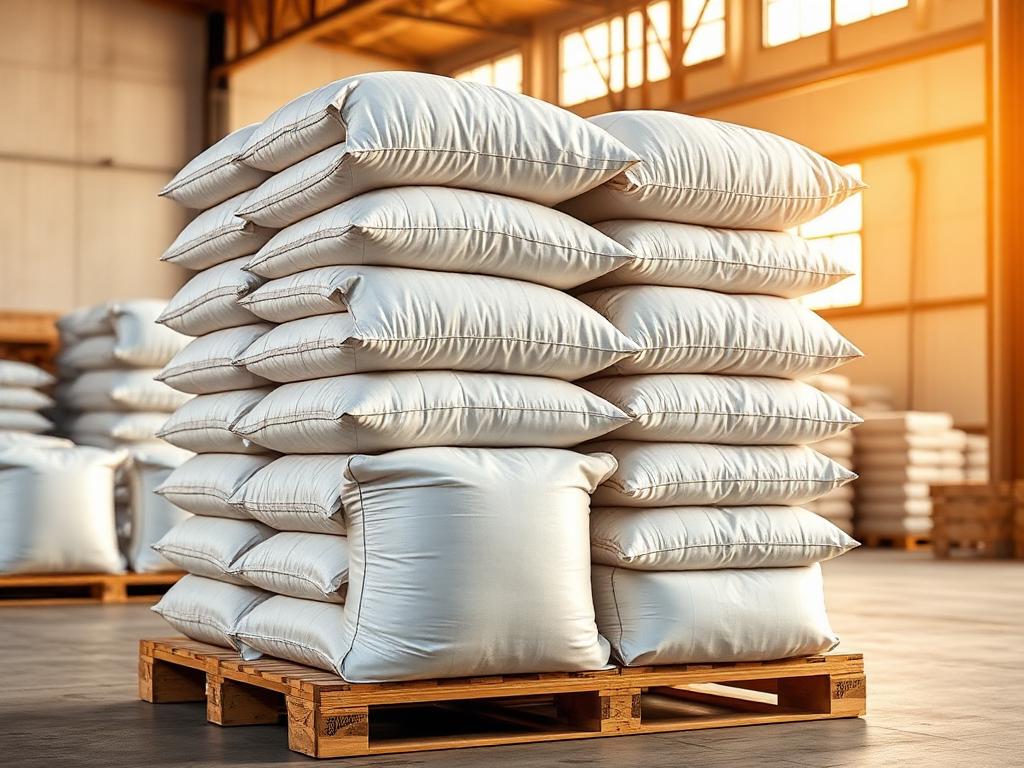 Palette de sacs de granulés de bois premium